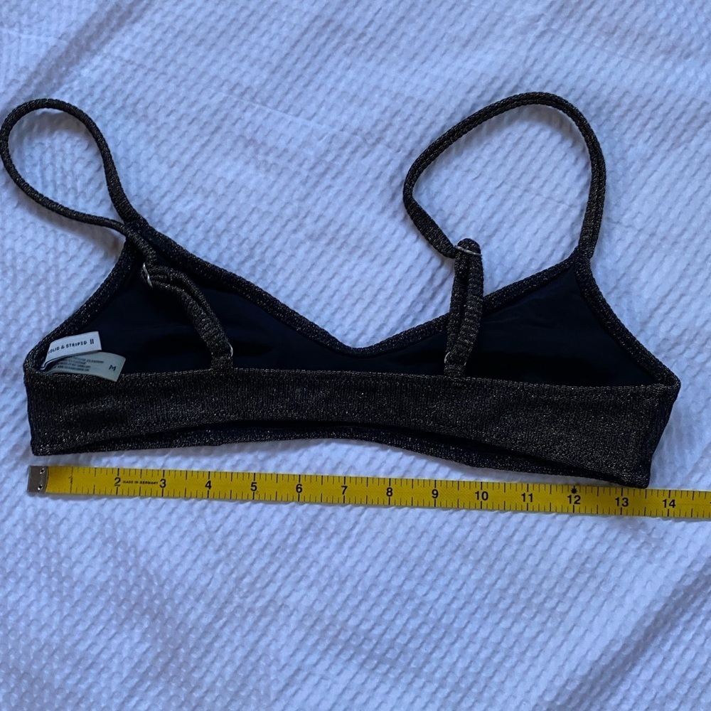 Solid & Striped Logan Bikini Top Medium Navy Gold… - image 5